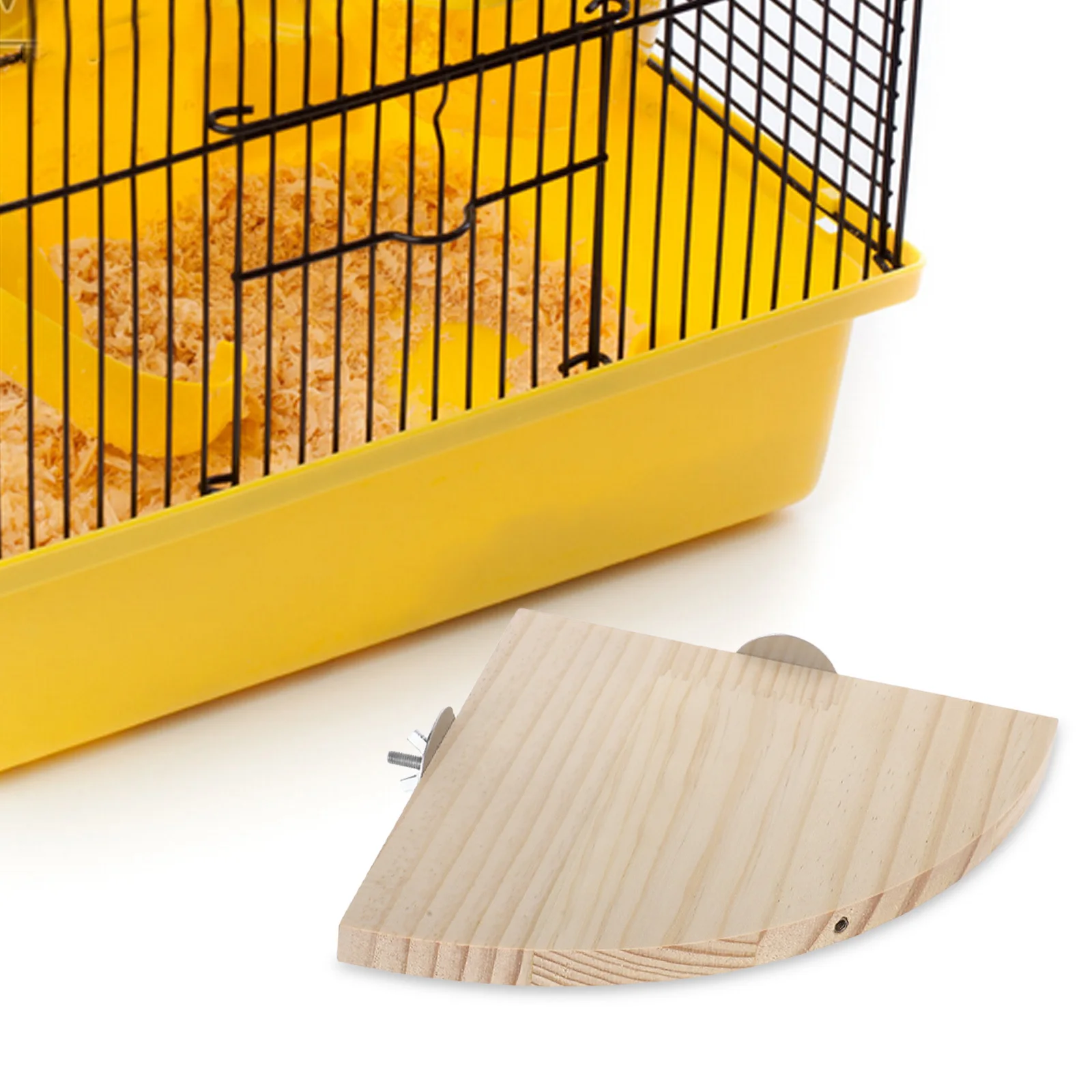 

1 Set Pet Solid Wood Climbing Ladder For Hamster Cage, Multi-Level Playground Platform, Small Animal Enrichment Toy, Wooden