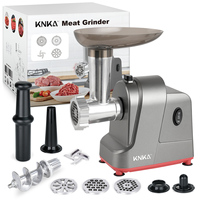Electric Meat Grinder with 3 Stainless Steel Cutting Plates, Cookie and Sausage Chopper for Home Kitchen, Christmas Dinner Tools