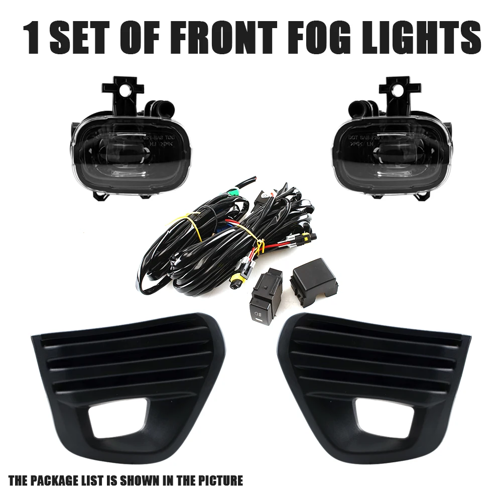 Front Bumper Fog Lamp Upgrade Kit FOR NISSAN PATROL 2020 2021 2022 2023 Version Additional Foglight Set Switch + Wiring