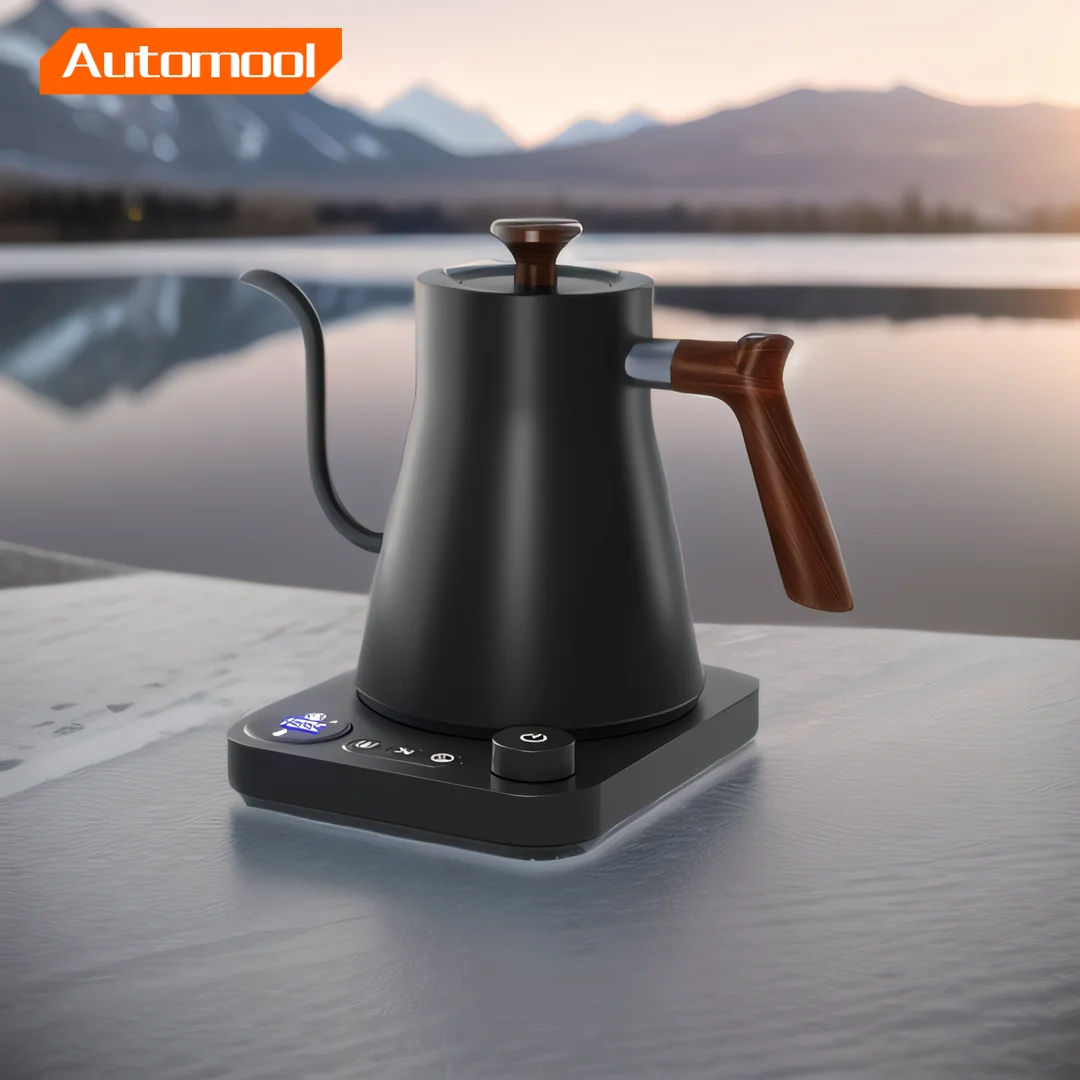 Cafetière électrique à col de cygne pour chauffage rapide, puissance de 1000W, fier de verser sans déversements