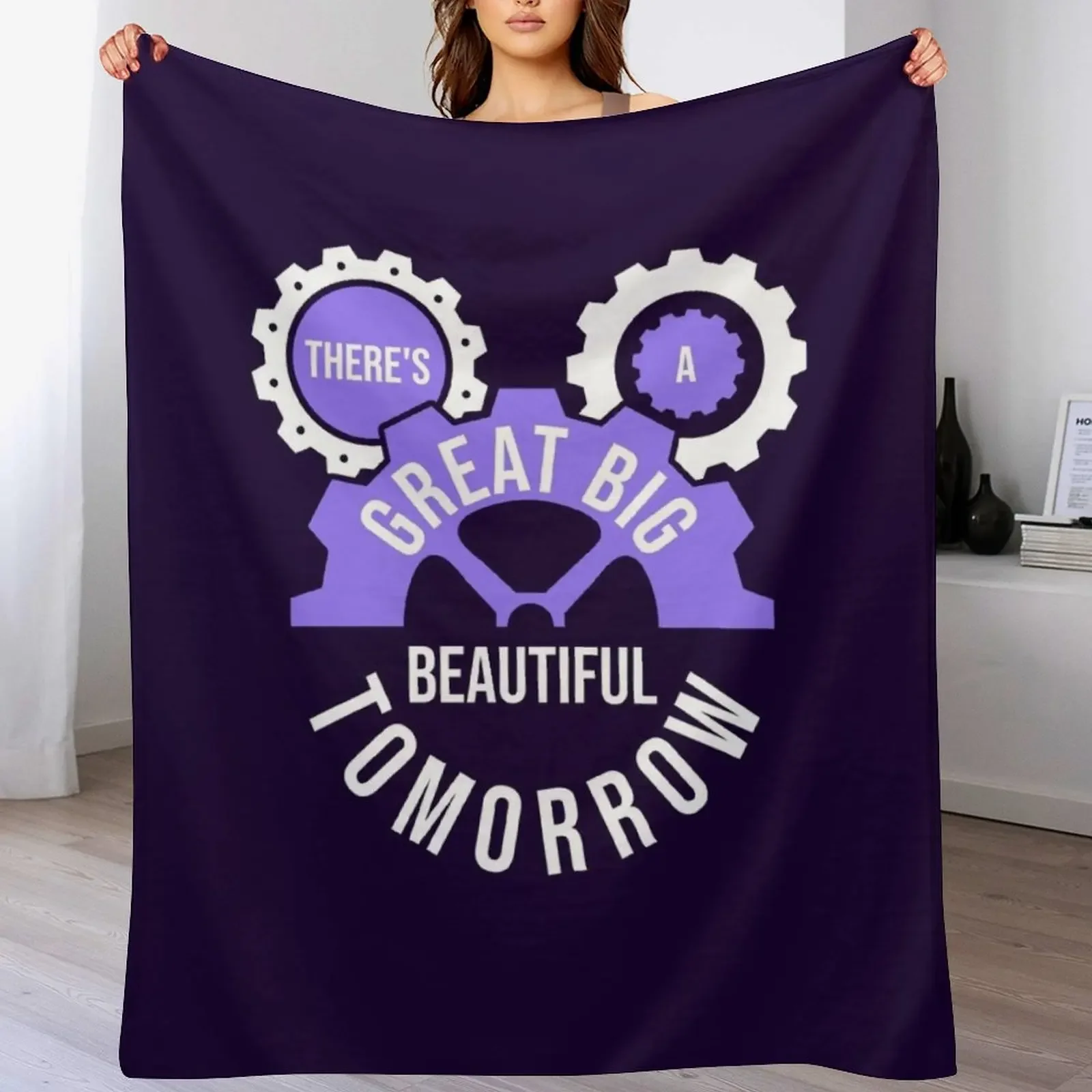 

There's a Great Big Beautiful Tomorrow Throw Blanket Spring Fall Cozy Throw Blanket for Couch