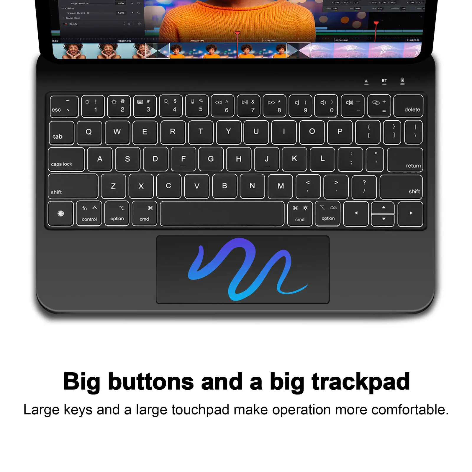 GOOJODOQ لوحة المفاتيح السحرية لجهاز iPad Air 6 2024 13 بوصة حافظة لجهاز iPad Pro 12 9 2018 2020 2021 2022 iPad Air 13 2025 M3