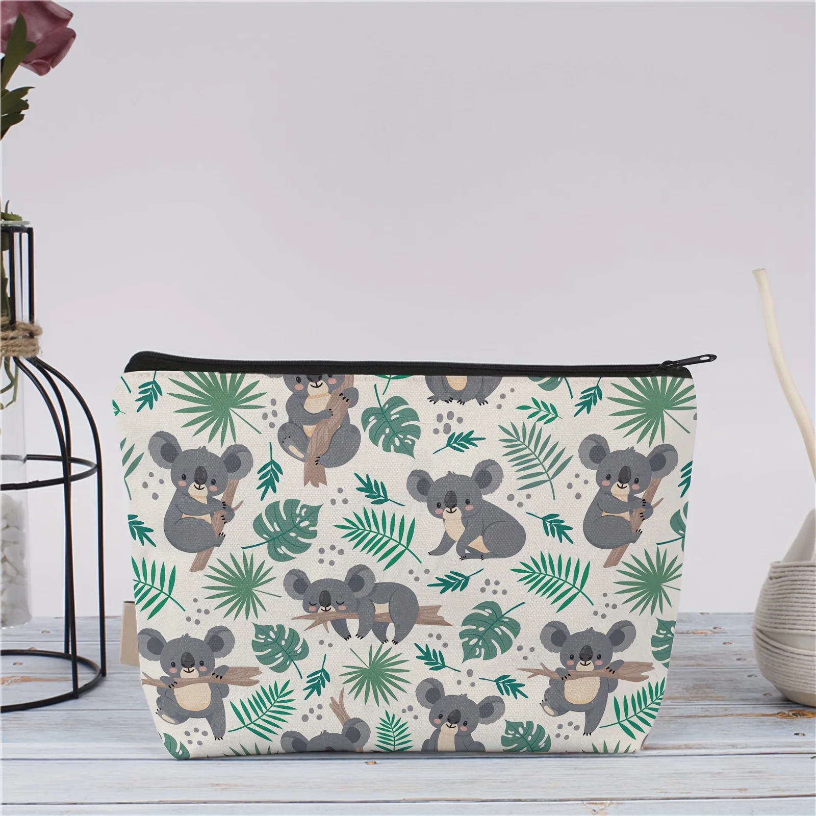 Un joli sac de maquillage koala – une jolie pochette multifonctionnelle à fermeture éclair pour femmes, un sac de rangement de bijoux