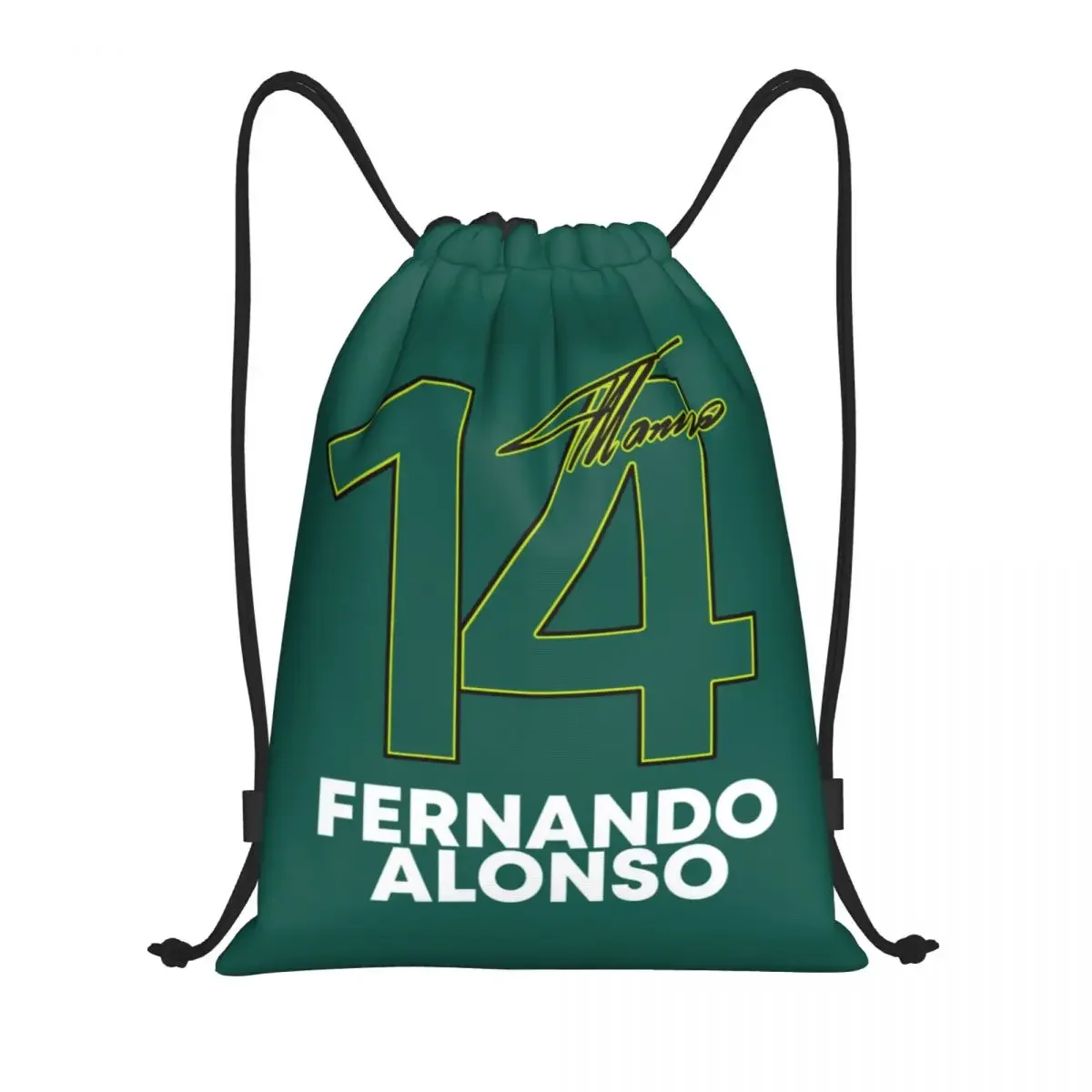 Alonso Motor Racing Drawstring Bag Men Women Foldable Gym Sports Sackpack Fernando 14 Training Backpacks