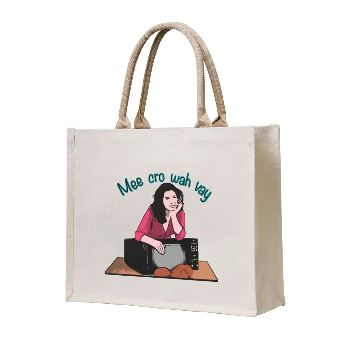 

Nigella Lawson Mee - cro- wah - vay Cook Eat Repeat Tote Bag bag for beach Woman shopper bag eco folding