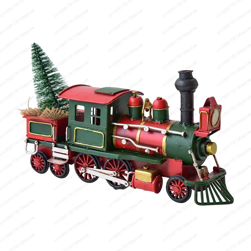 Cross-border birthday creative high-end holy vintage wrought iron car home table ornaments Christmas decorations Christmas gifts