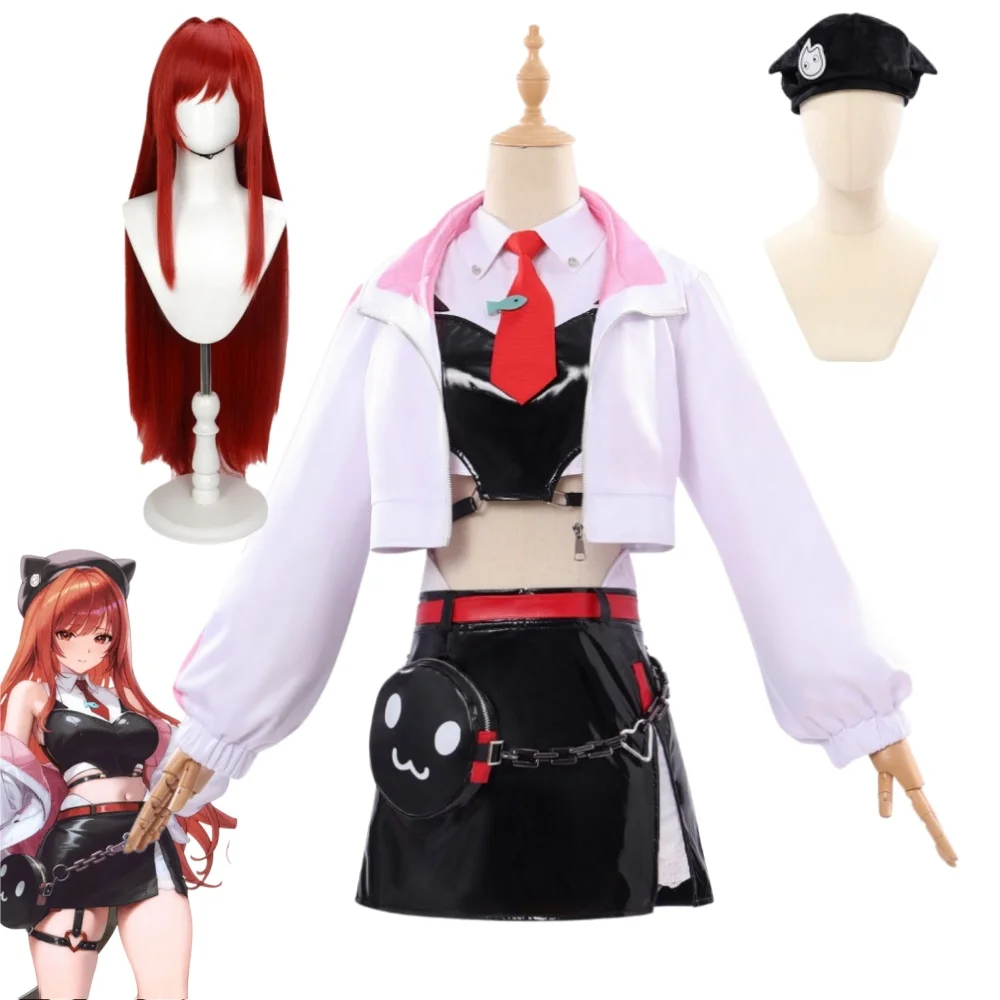 Costume de cosplay complet Rapi : Tenue de la déesse de la victoire avec cagoule rouge pour fête d'Halloween