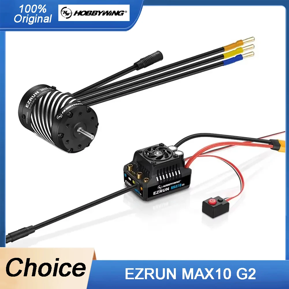 

Hobbywing EZRUN MAX10 G2 80A/140A 2-3S Waterproof Brushless ESC & 3652/3665 SD G3 Sensored Brushless Motor for 1/10 RC Car Truck