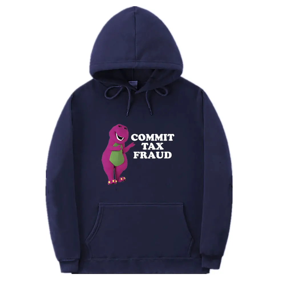 Funny Commit Tax Fraud Meme Hoodie Men Women Anime Cartoon Casual Oversized Pullover Hoodies Unisex Fahsion Fleece Sweatshirt