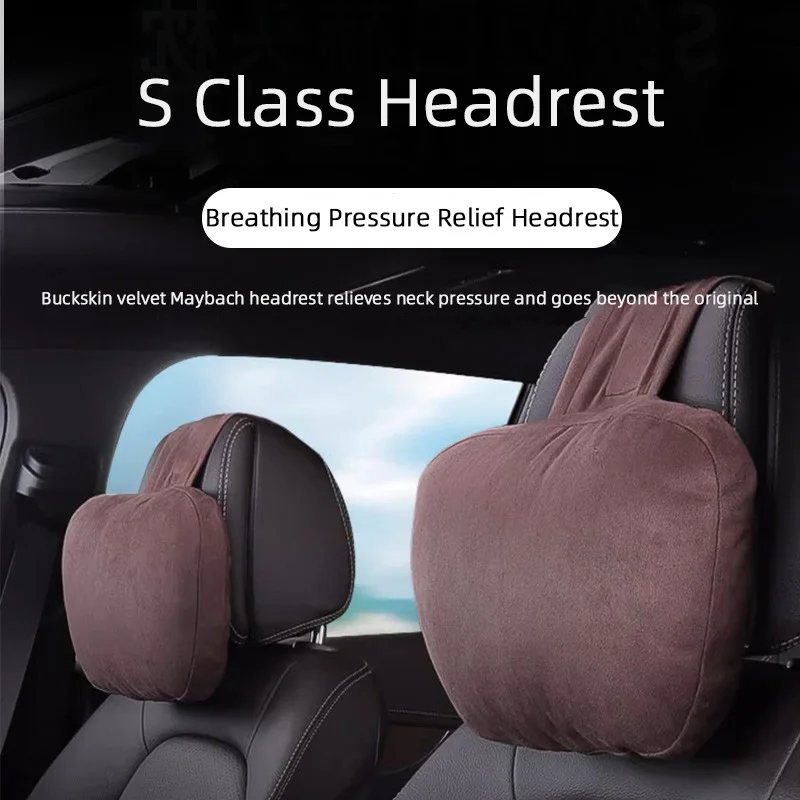 

Universal Car Headrest Neck Pillow Seat Lumbar Waist Support Backrest Cushion Breathable Chair Protector Cover Pad Accessory