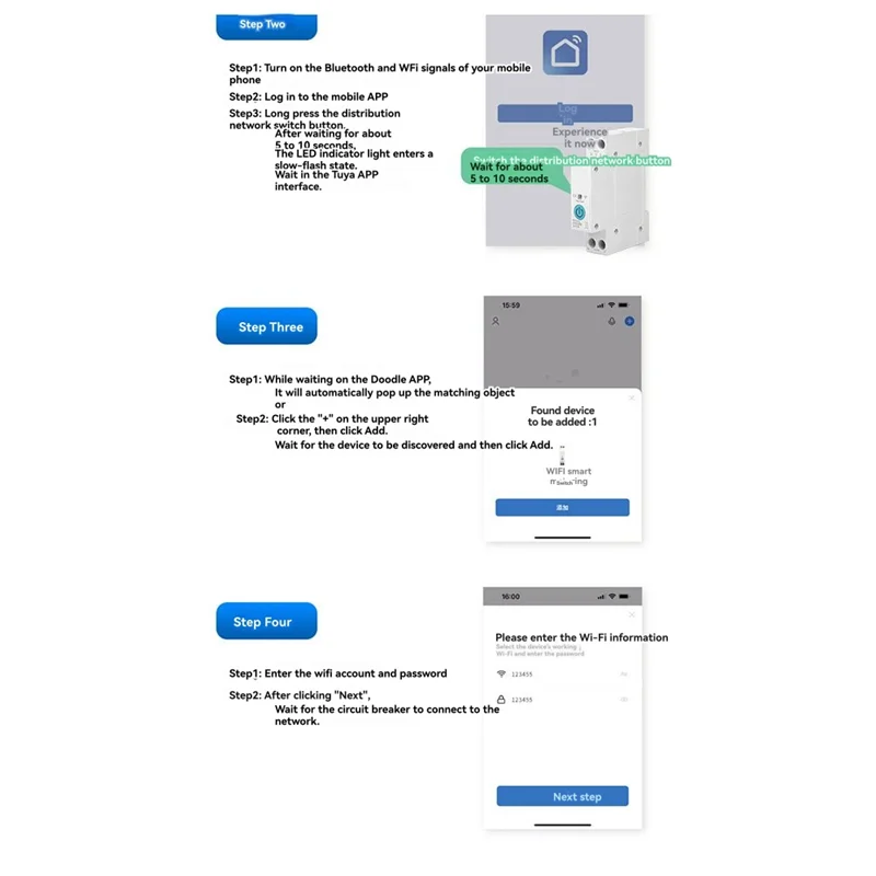 FFYY-TUYA Wifi interruptor inteligente 63A 1P + N Kwh medición de energía monitoreo disyuntor temporizador relé MCB