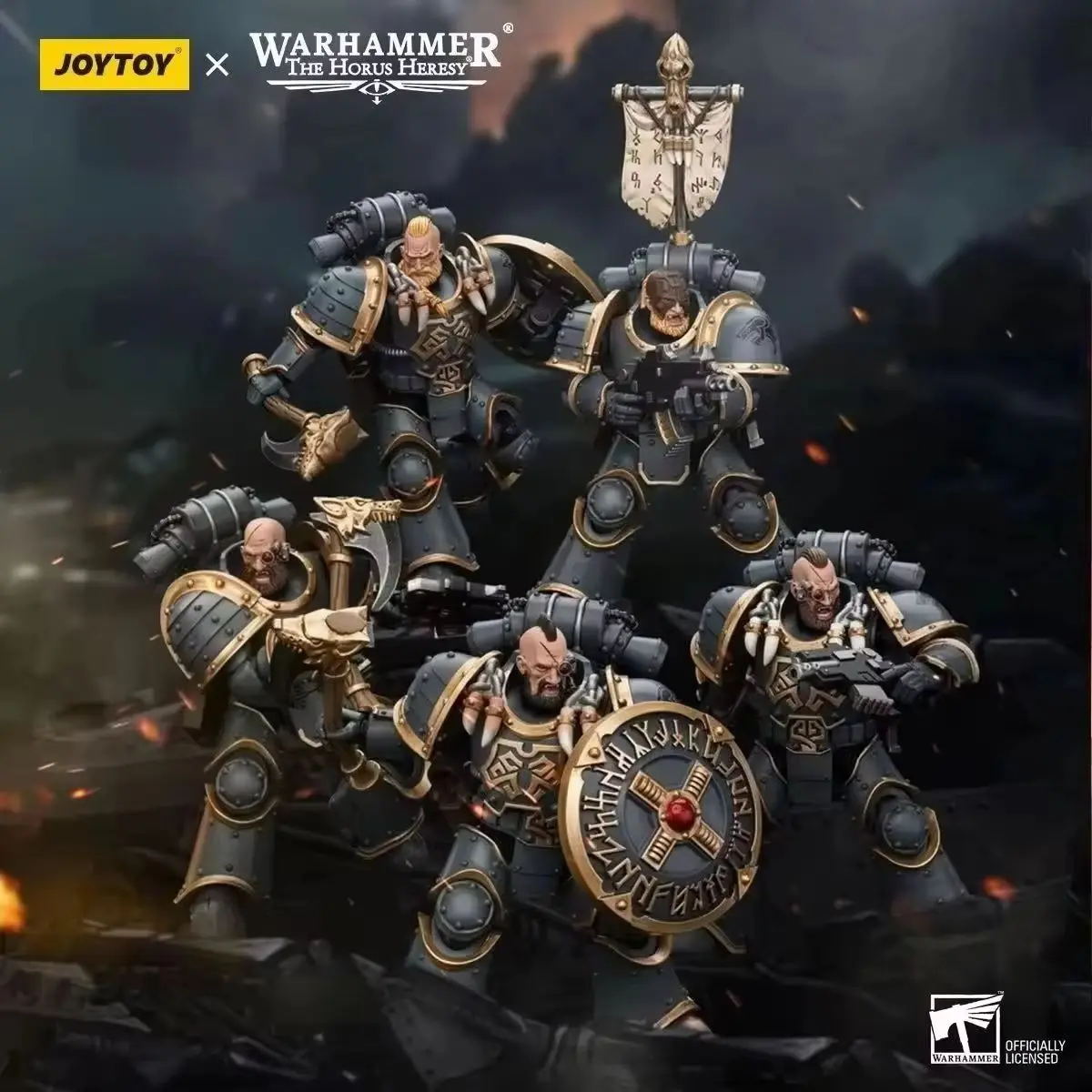 

JOYTOY Warhammer "The Horus Heresy" Space Wolves Grey Slayer Pack Action Figures Doll Collection Decoration Gift Original Model