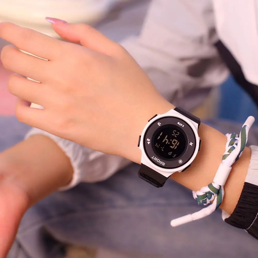 Waterproof Sports Watch Big Dial Simple Electronic Watch Casual Multifunction LED Digital Wristwatches Outdoor Sports