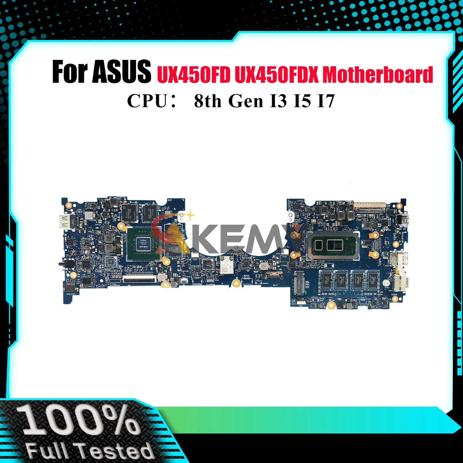 

UX450FD Материнская плата для ноутбука ASUS ZenBook UX450FD UX450FDX UX450F Материнская плата для ноутбука с процессором I3 I5 I7 100% тестирование ОК быстрая доставка