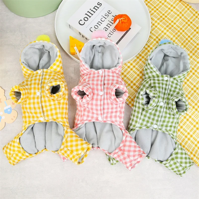 Warm Dog Clothes Coat Jacket Winter Dog Rompers Jumpsuit Puppy Pants Schnauzer Poodle Bichon Pomeranian Yorkie Dog Clothing image 4