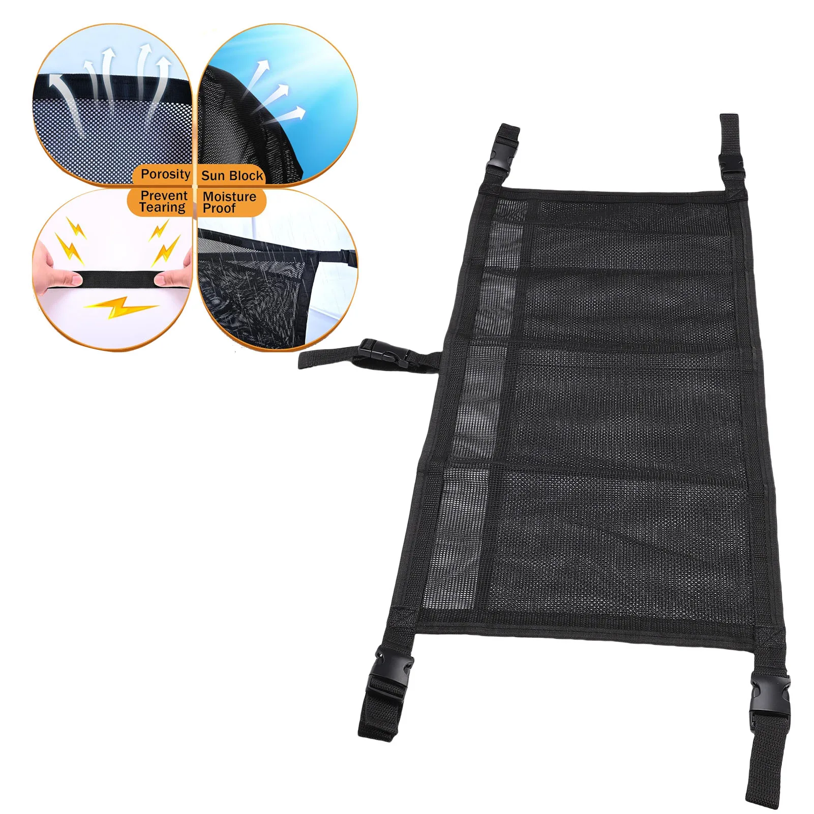 Bolsa de almacenamiento para barco con 3 divisiones correas ajustables asiento de barco de malla organizador bolsa suspendida para organizador de almacenamiento de barco yate