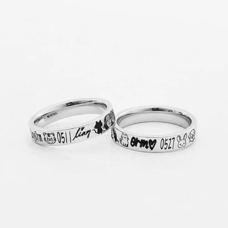 New Thailand Stars Drama The Secret Of Us LingOrm Ling Orm Ring Titanium steel Ring gift