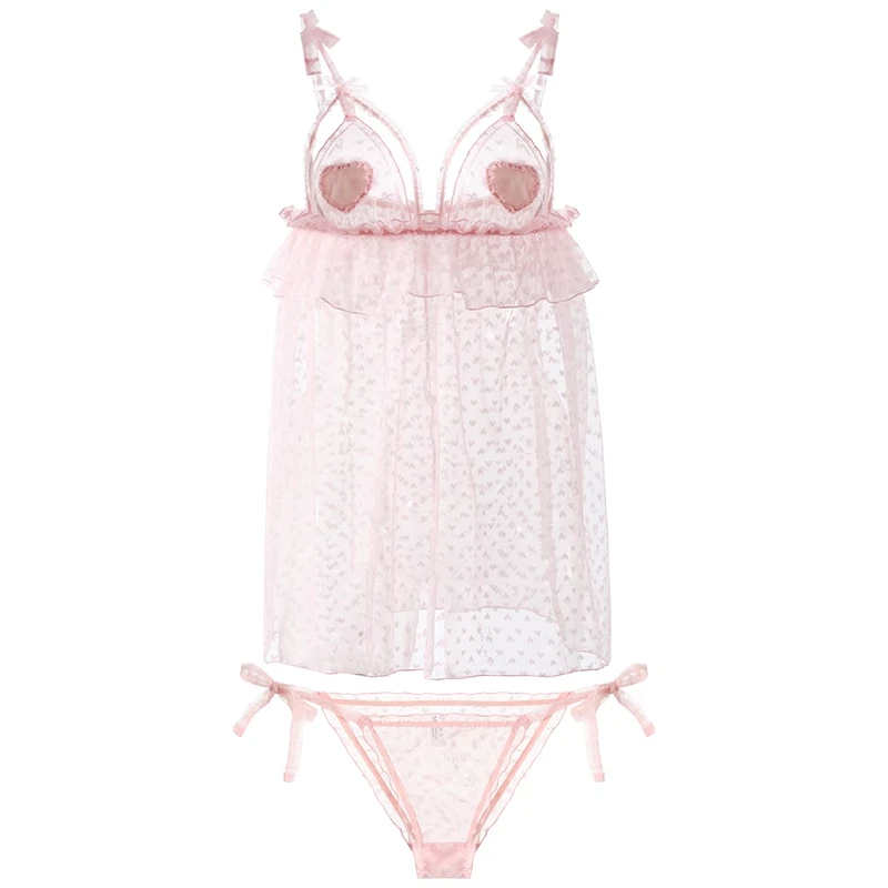 Sexy Pajama Woman Thin Lace Slip Nightdress Private Mood Seductive Pajama Underwear Beautiful Back Slip Nightdress
