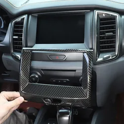 ABS Carbon Fiber Car Center Control Navigation Decorative Frame Sticker For For Ford Ranger Wildtrak 2015-2022 Car Accessories