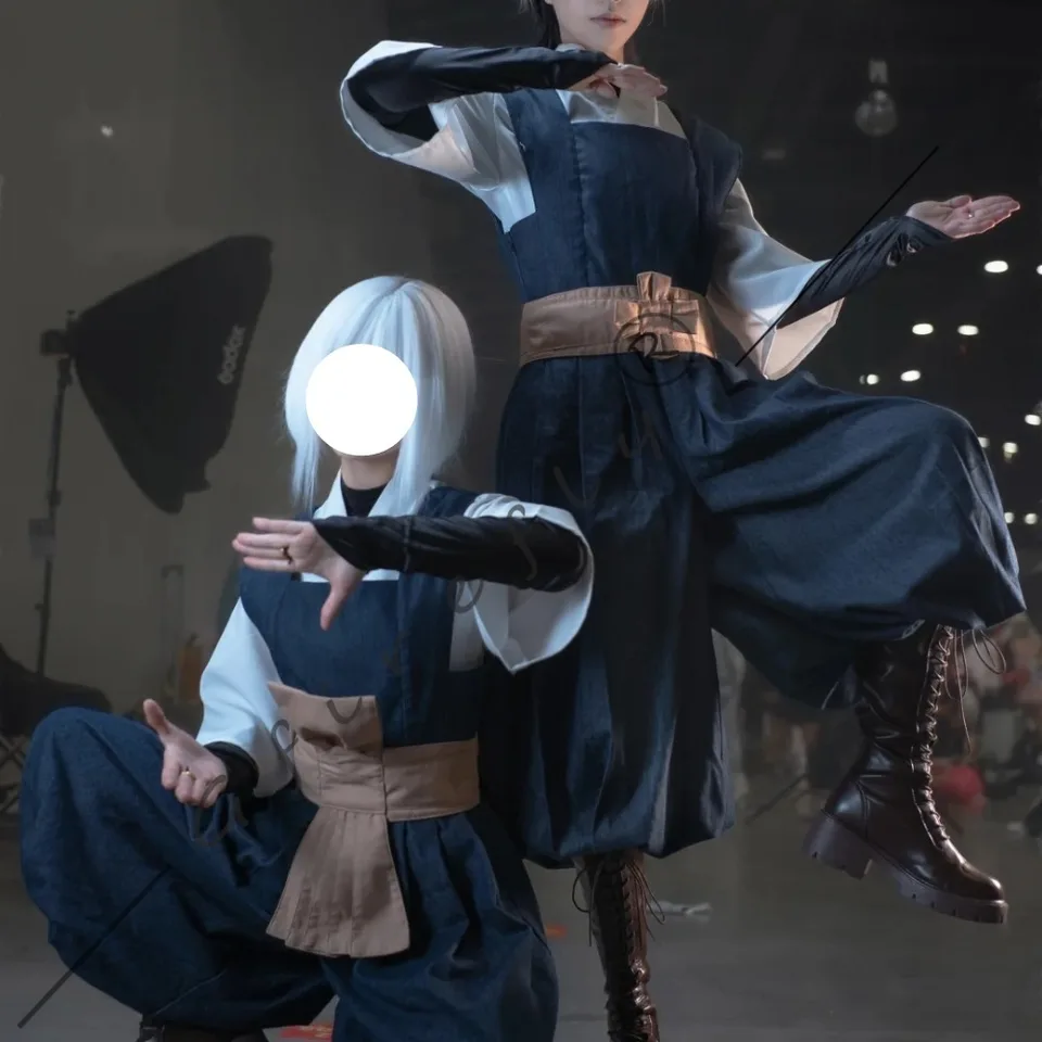 GACHIAKUTA Zanka Nijiku Hyo Cosplay Costume with Waist Seal Wig