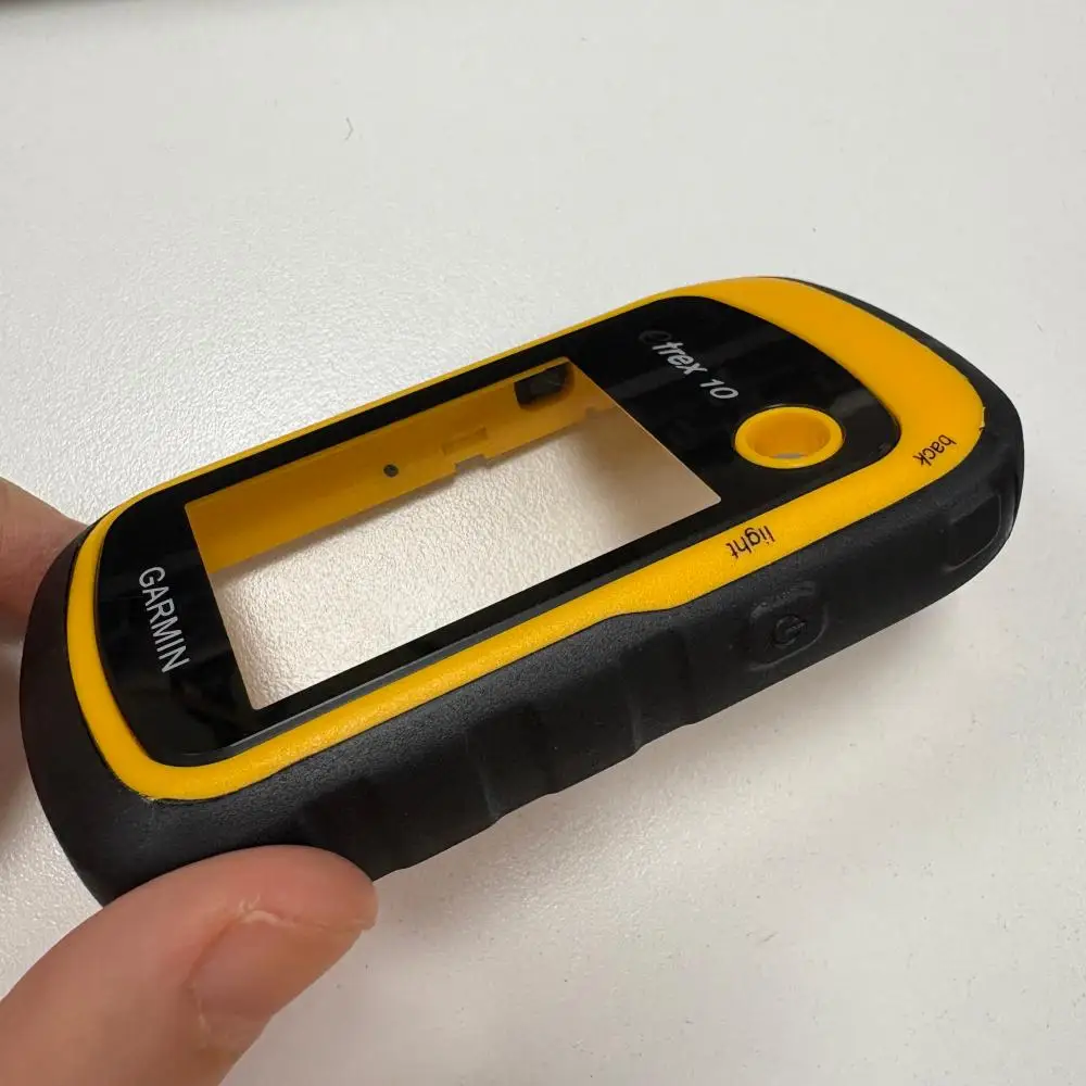 Garmin Etrex 10 Front Cover With Glass Panel With Power Button GPS Handheld Replacement Yellow Shell Repair