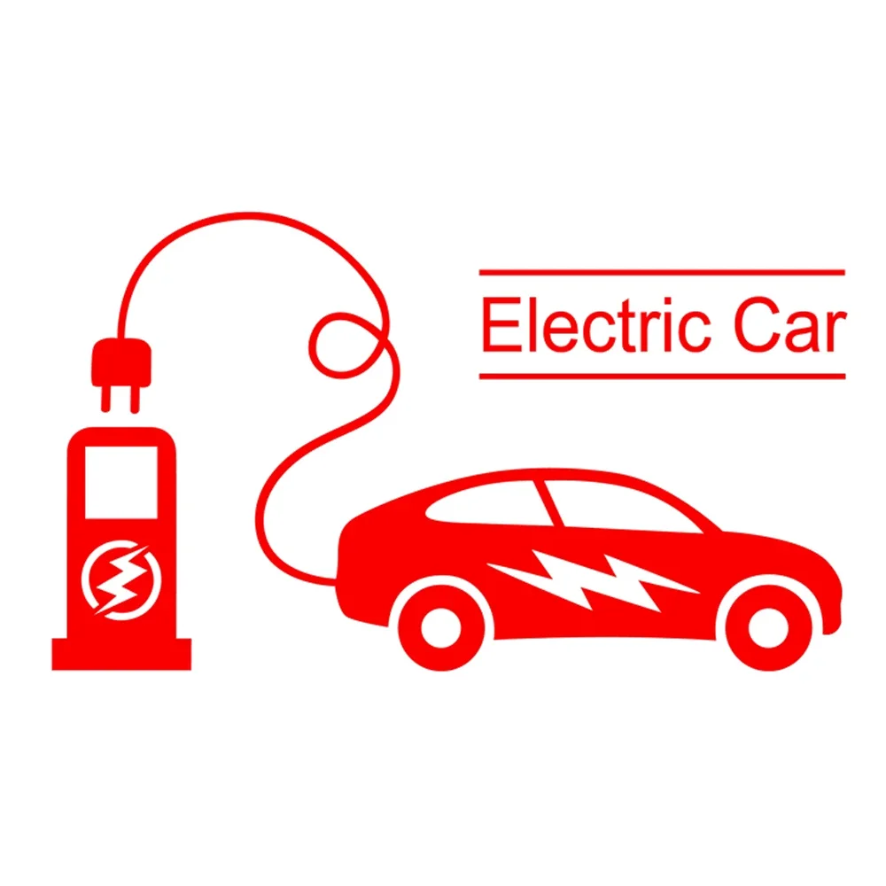 Car Stickers Electric Car Funny Cartoon Pattern Exterior Parts Sticker Decals Accessories PVC Stylish, Cover Scratches Cute,