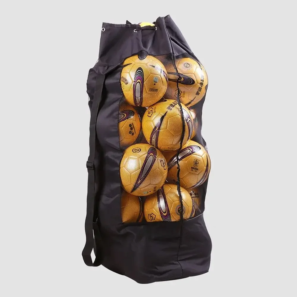 1Pcs 대용량 공 저장 가방 두꺼운 메쉬 대형 어깨 가방 옥스포드 헝겊 스포츠 장비 가방