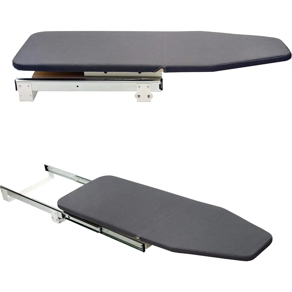 

Retractable Pull Out Ironing Board Closet Sliding Out Swivel Iron Board Mounted in Drawer with Heat Resistant Ironing Co