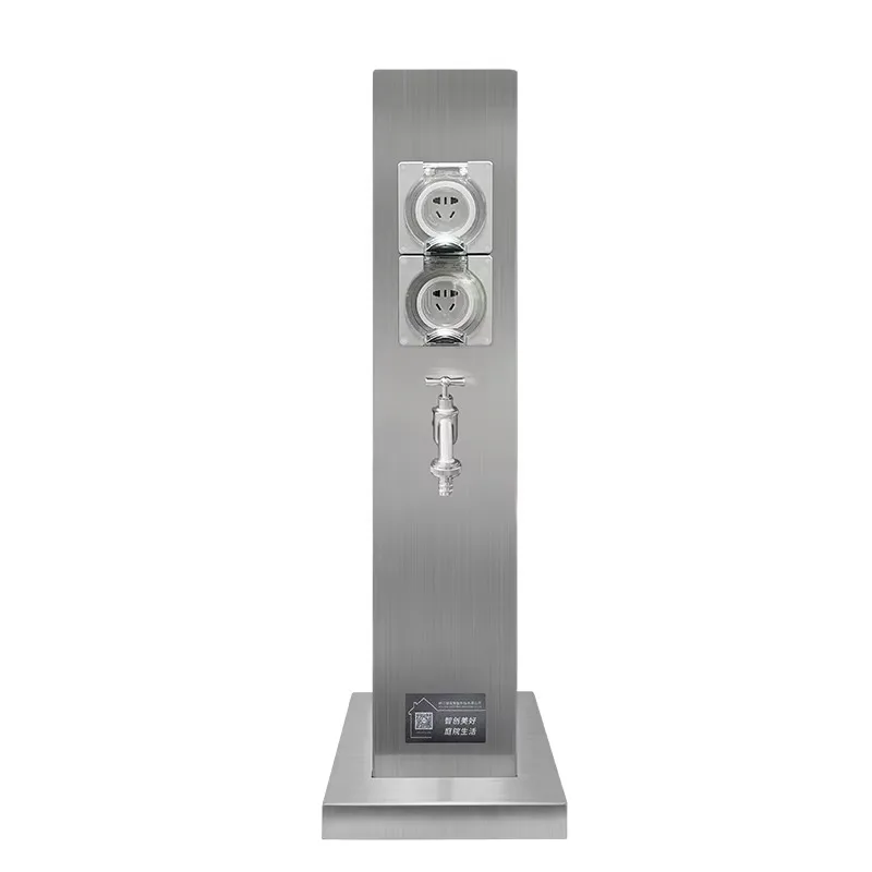 Courtyard Garden 304 Stainless Steel Water and Power Supply Pile Outdoor Waterproof Socket Column Household Waterproof Switch