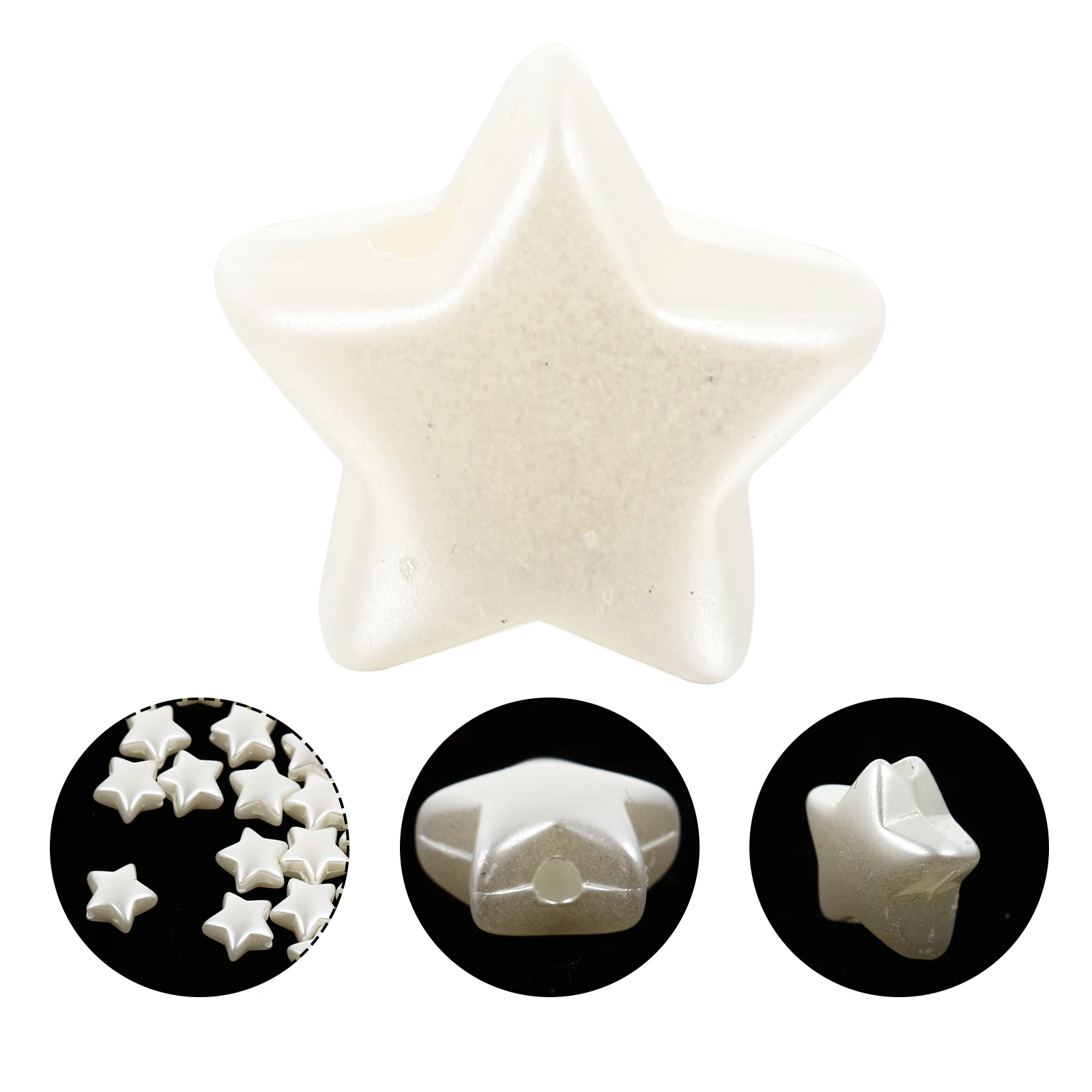 

300 шт. жемчужные серьги, материал, очаровательные свободные бусины, пластиковые бусины-разделители, ювелирные изделия ручной работы, имитация звезды для поделок, воротник