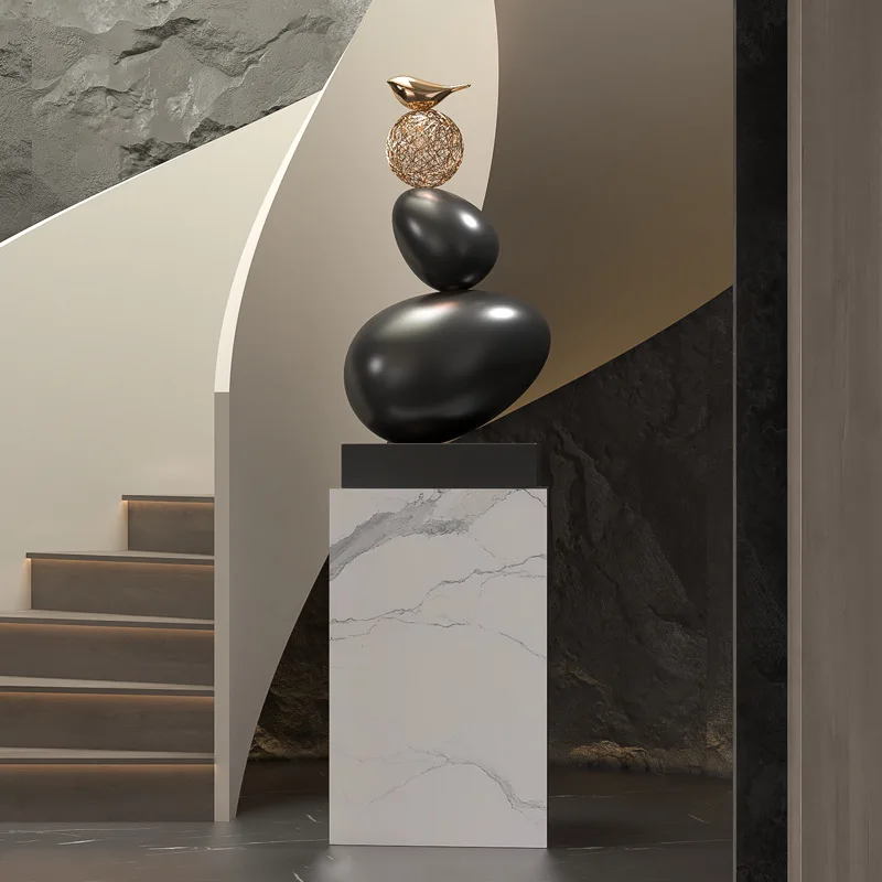 Creative Entry Entrance Cabinet Sculpture, Stone to Run Lucky Art Ornament