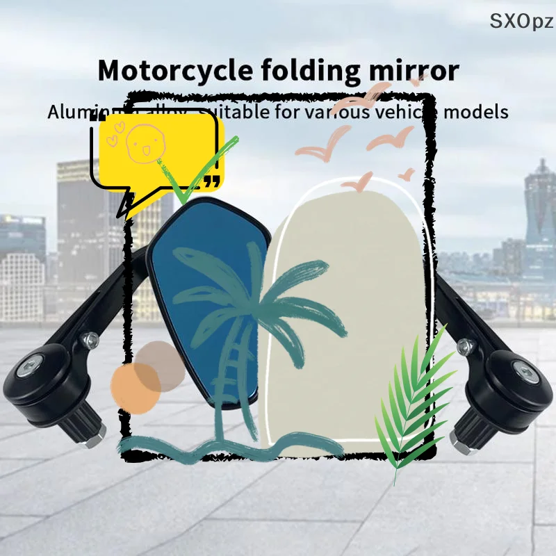 

Универсальное зеркало бокового вида для велосипедов, рождественский декор заднего вида, торцевое зеркало на руле