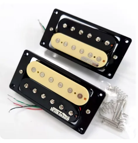 Upgrade Humbucker Pickup Wilkinson Zebra 4C Double Coil Pickups 1VIT Wiring Harness 1 Set