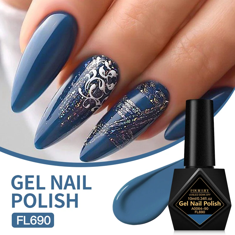10 ml Vier Lelie 162 Kleuren Nagel Gel Polish Semi Permanente Nail Art Manicure Losweken LED UV Gel nagel Levert Art Vernis