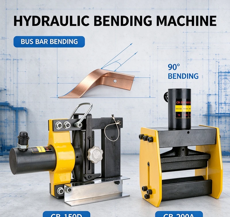 Portable Copper Busbar Fabrication Machine Electric Bender Cutter Puncher For Metal Busbar Processing Operation