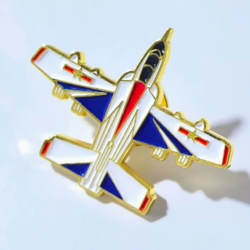 Creative Baking Paint Drone Brooch Dual Color Oil Dripping Men's Airplane Badge Handicraft