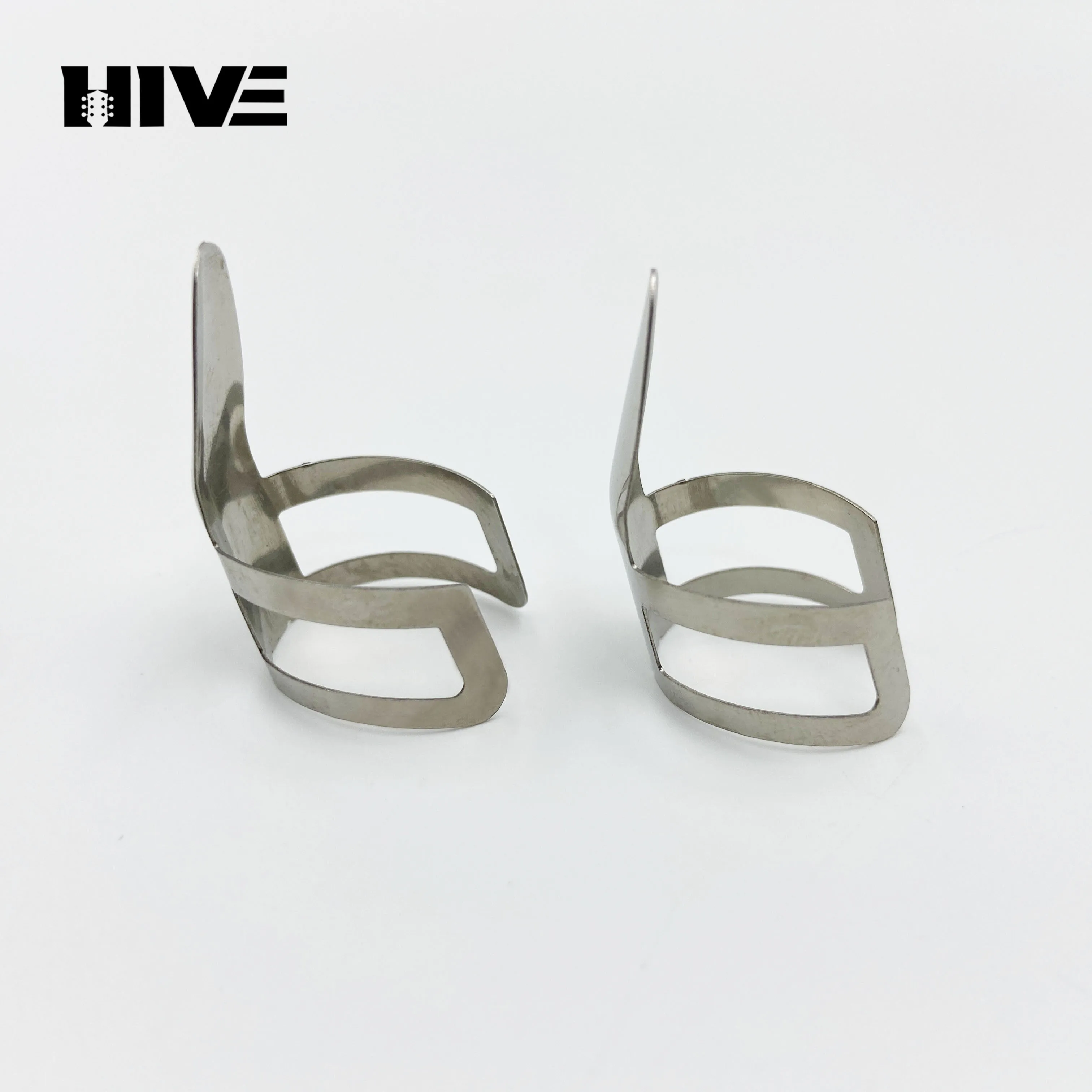 10Pcs/set Stainless Steel Large/Small Hole Guitar Pick Index Finger Pick Fingerstyle Guitar Bass Pick Guitar Accessories