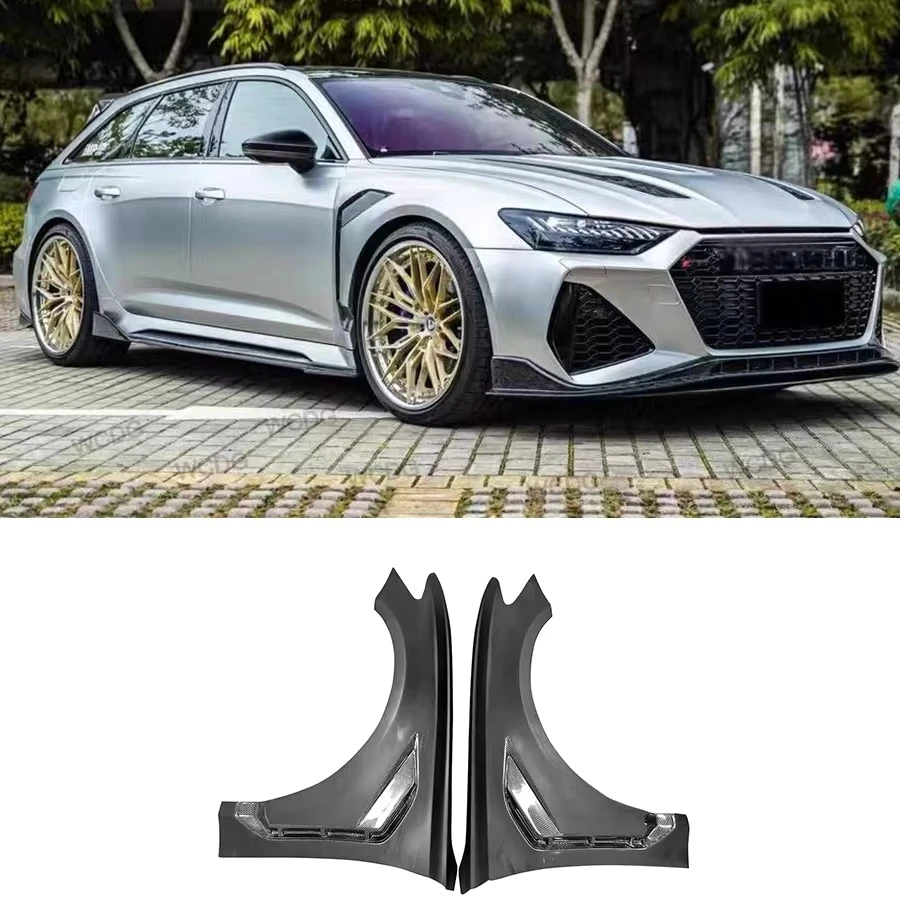 

Half Carbon Fiber Fender forAudi RS7 AB-T Style Front Bumper Side Fender Air Vent Mudguard Car Accessories Bodykit