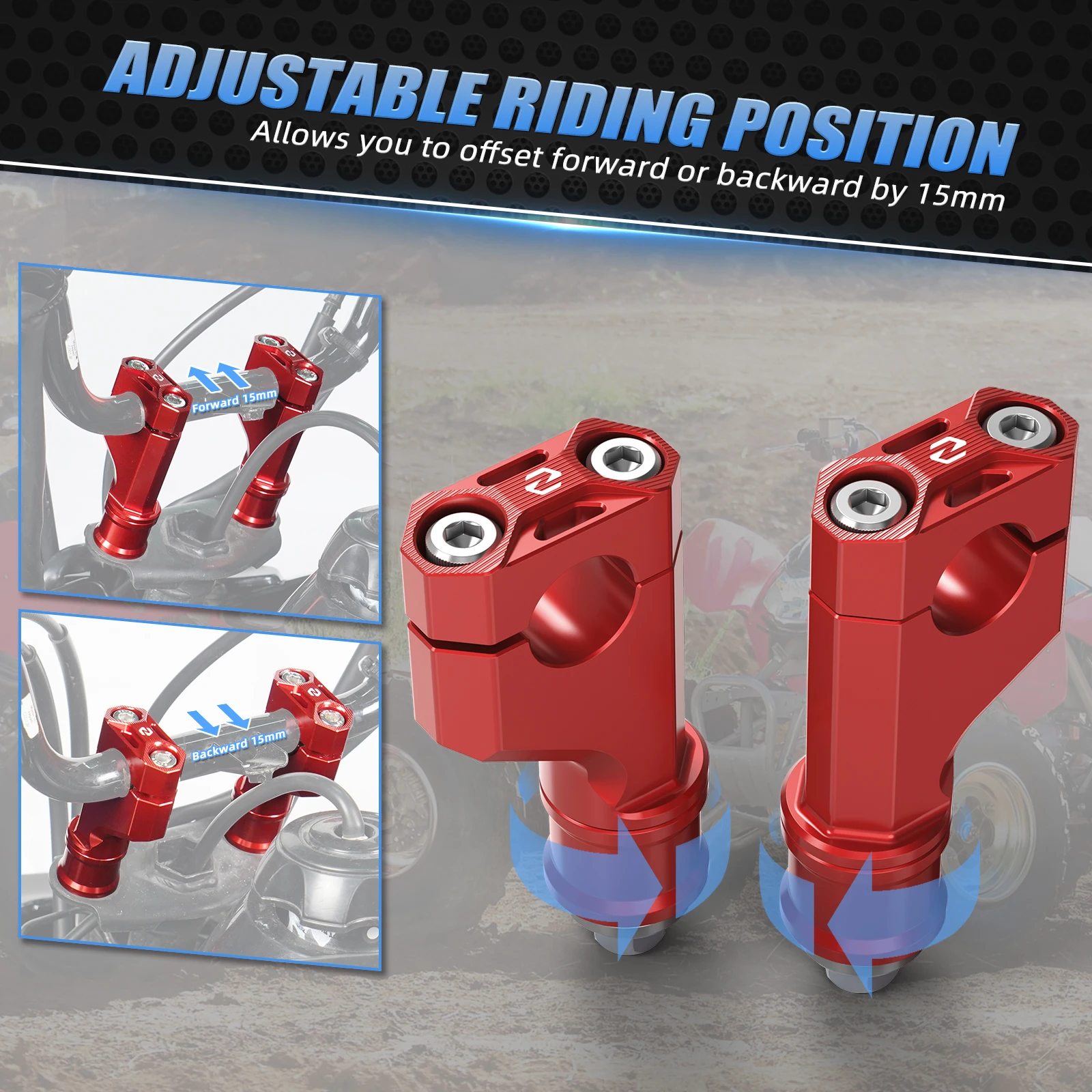 NICECNC Steering Stem Handlebar Clamp For Honda TRX450R 2004-2009 TRX90X TRX90EX TRX700XX TRX400EX TRX300EX TRX250X  TRX400X - view 3