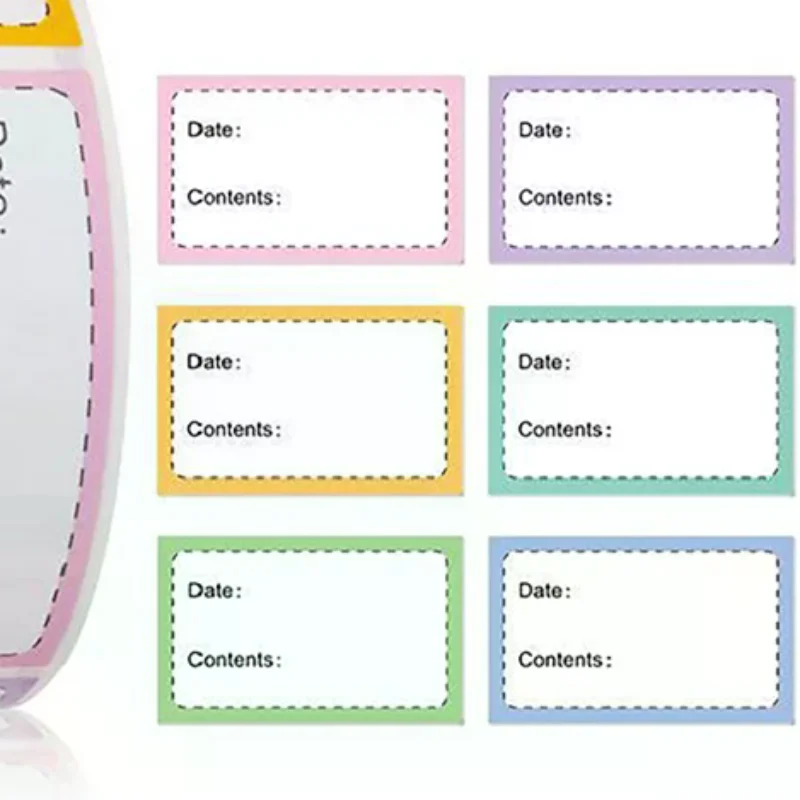 250Pcs/Roll Self-Adhesive Freezer Refrigerator Food Storage Paper Sticker Labels White Date Stickers For Home Storage Tags