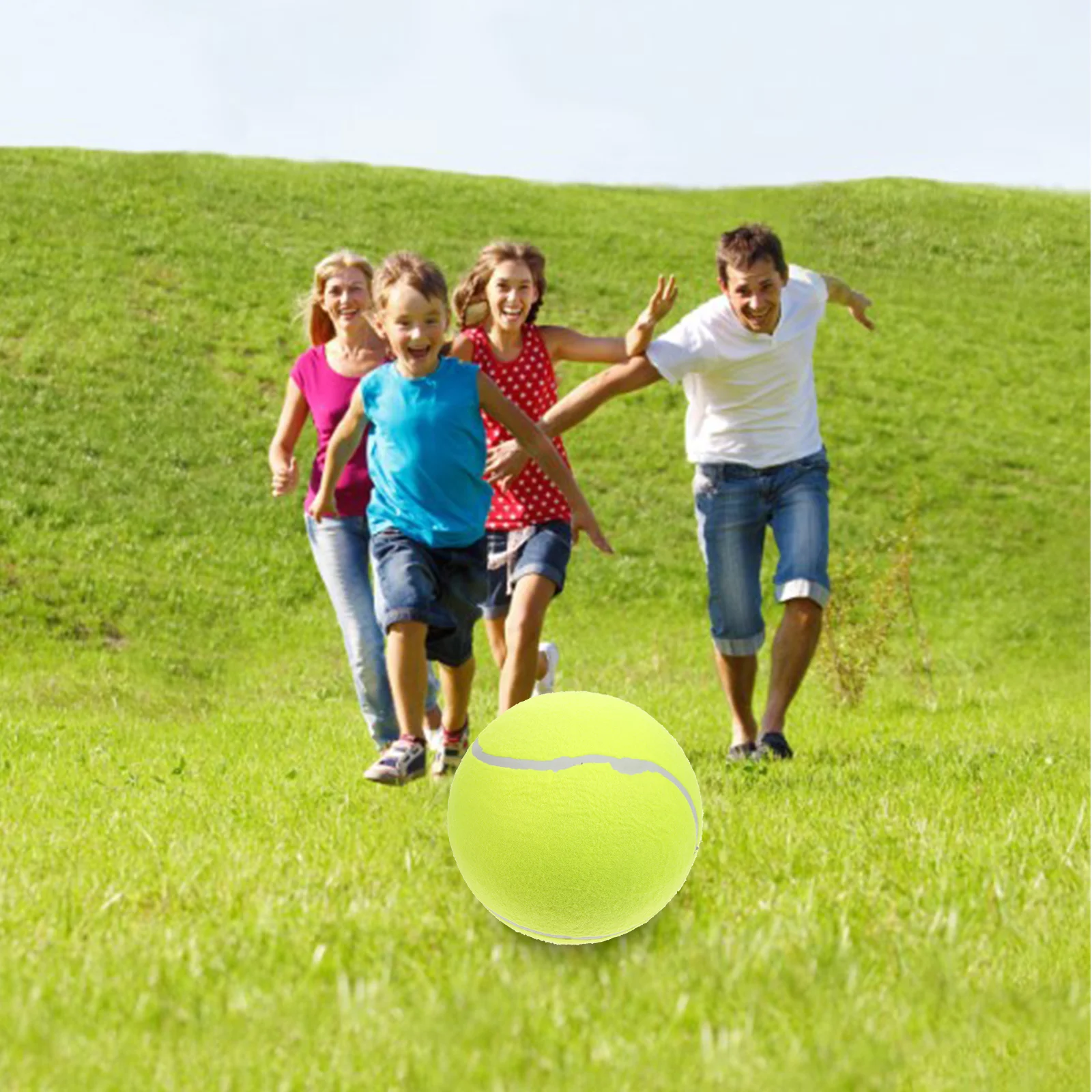 Juguetes deportivos para niños, almacenamiento de pelotas de tenis grande, goma inflable para niños