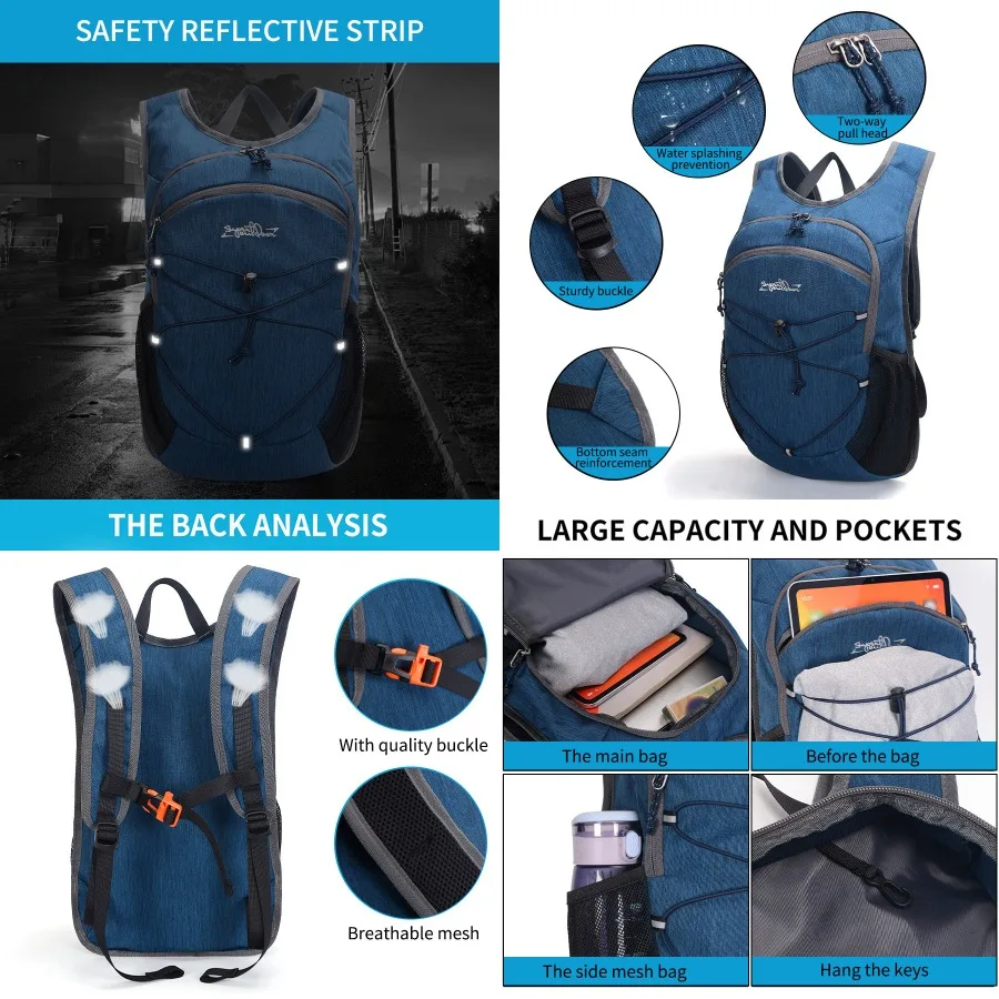 

【Новый стиль】Новинка - 20-литровый водонепроницаемый сверхлегкий рюкзак для активного отдыха, походный рюкзак, спортивный рюкзак.