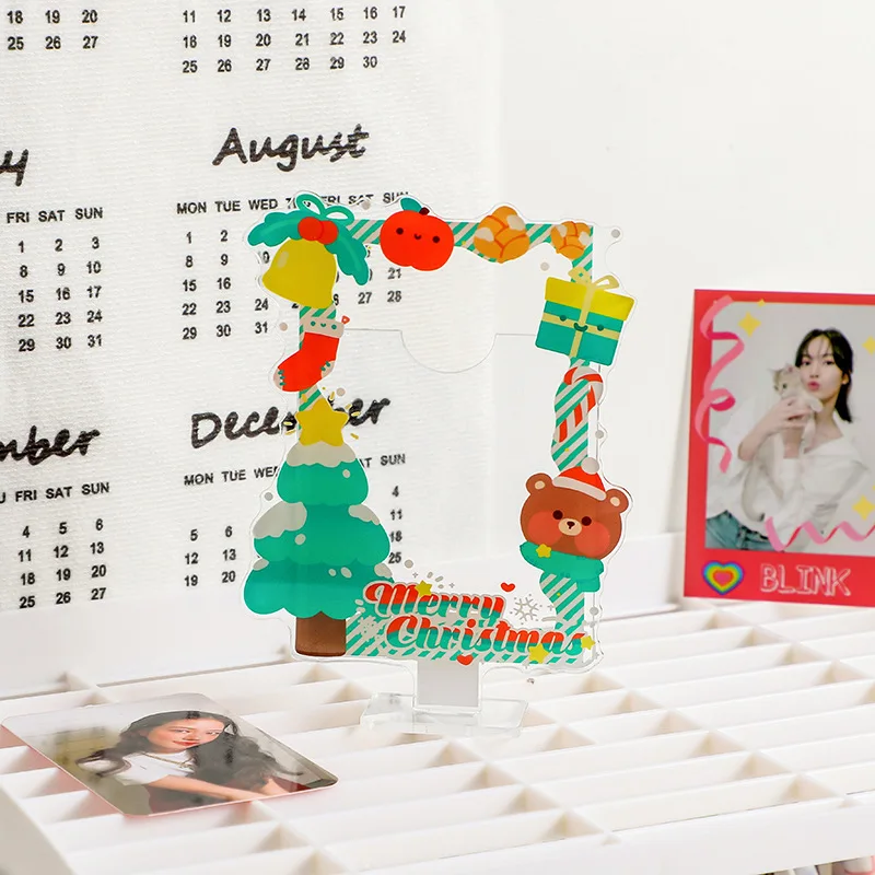 Christmas Small Display Stand, Brick, Standing Stand Plate, Desktop Holder, Protective Card Holder