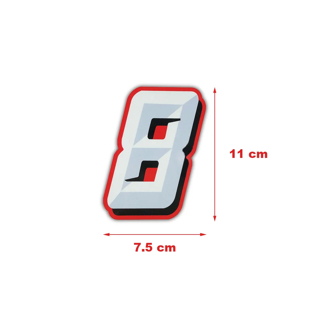 Digital Number Sticker Motorcycle Racing Number Plate Reflective Waterproof Decoration Decal 0-9