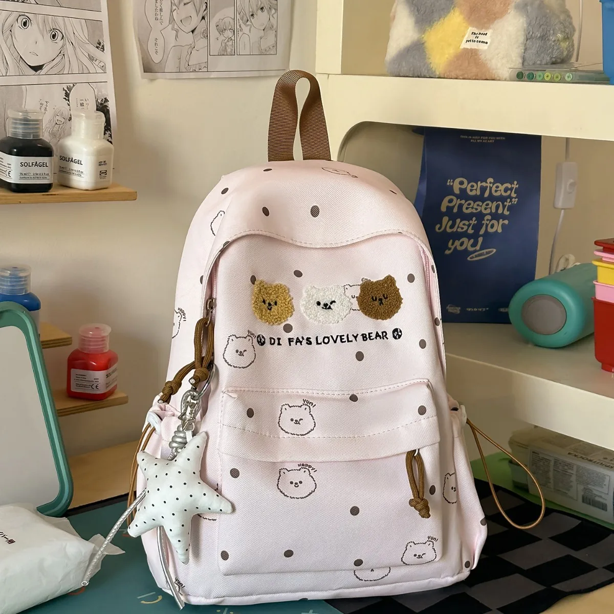 Teen Girls School Bag Lightweight School Backpack Travel Casual Daypack Fashion Rucksack Book Bag Middle High School Students