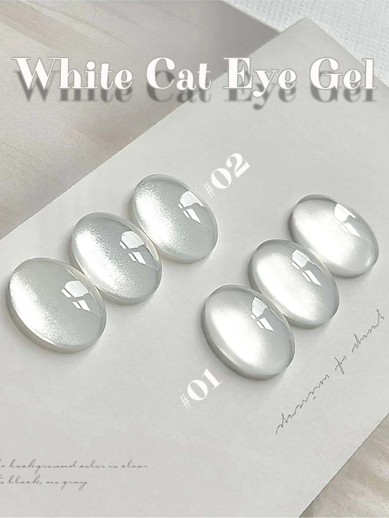 1-30 pz ZH di Vendita Caldo Ghiaccio Trasparente Perle di Vetro Occhio di Gatto Smalto Gel Nuovo Elfo Bianco di Cristallo Occhio di Gatto Unghie artistiche forniture per unghie