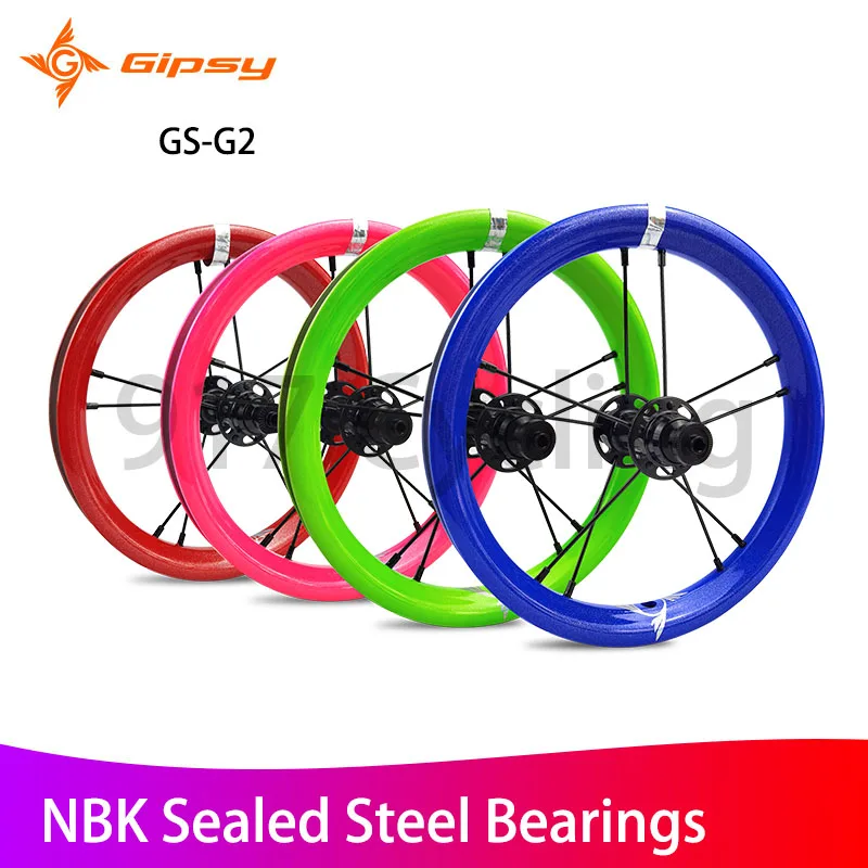 1piece Gipsy G2 12Inch Aluminium alloy WheelSet for Kids Balance Bike Pushbike 12'' Bicycle Parts PAPA Bike 85/90/95mm with Tire