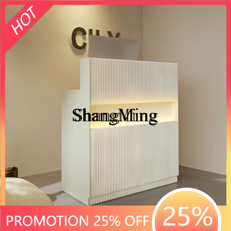 

SM Reception Desk Clothing Store Information Desk Commercial Exhibition Modern Simple Bar Counter