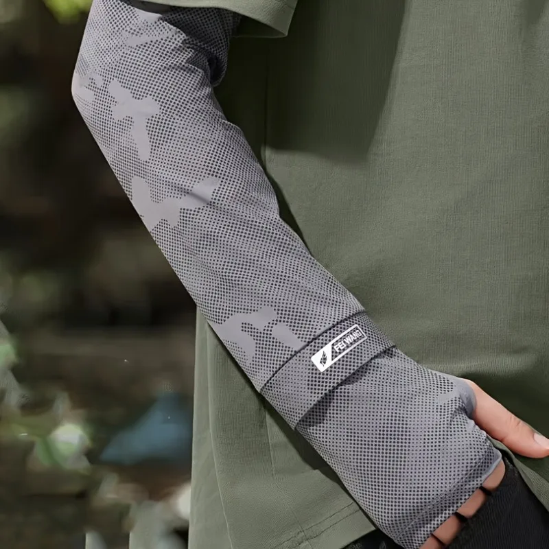 UPF50+ Cooling Arm Sleeves Loose Fit Sun Protection UV Cover for Men Women Driving Cycling Sports Accessories Cycling Uv Sleeve