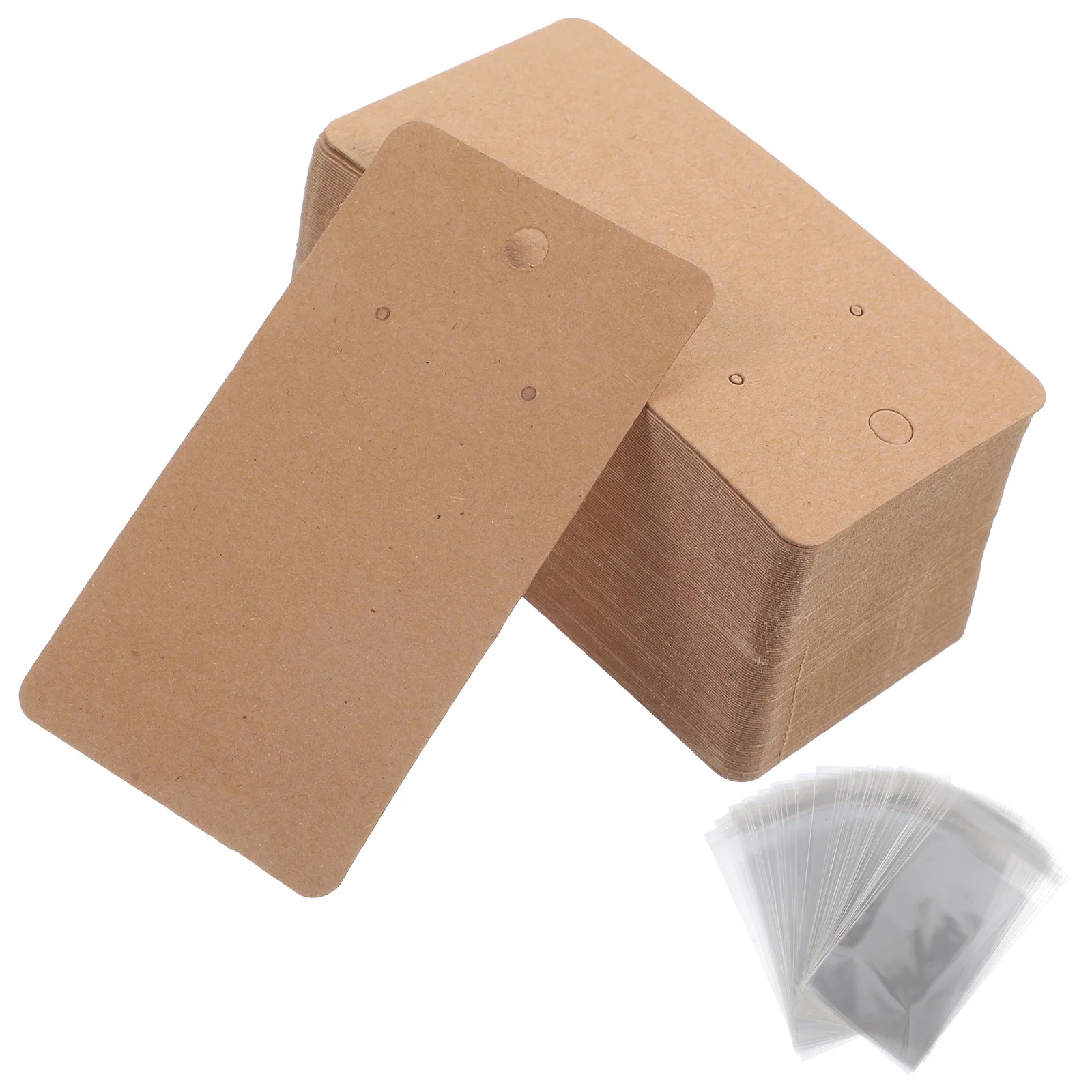 

Набор карточек для сережек из крафт-бумаги с предварительно вырезанными отверстиями для продажи, демонстрации и хранения ювелирных изделий